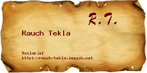 Rauch Tekla névjegykártya